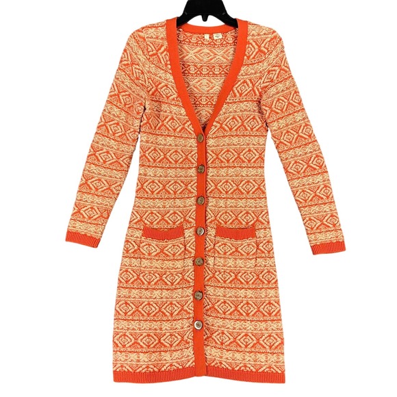 Anthropologie Jackets & Blazers - Anthropologie Moth Cardigan Womens XS Wool Blend Longline Knit Boho Indie Chic